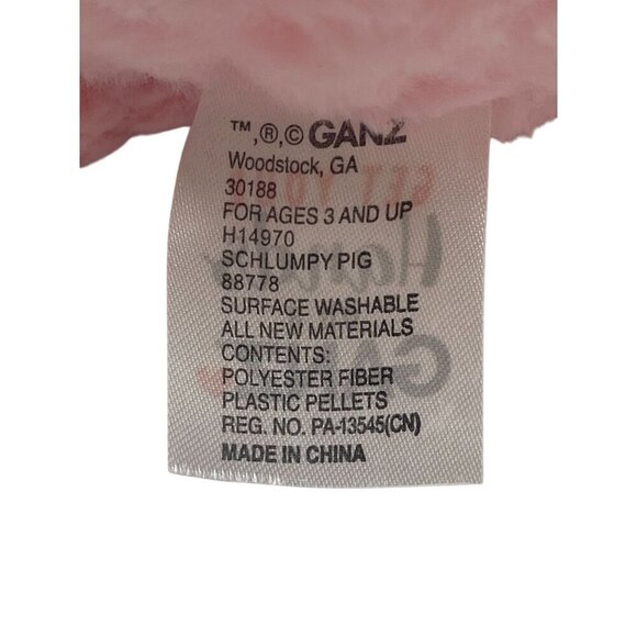 Ganz Schlumpy Pig Plush Stuffed Animal  Adorable! Soft & Cuddly - Picture 8 of 8